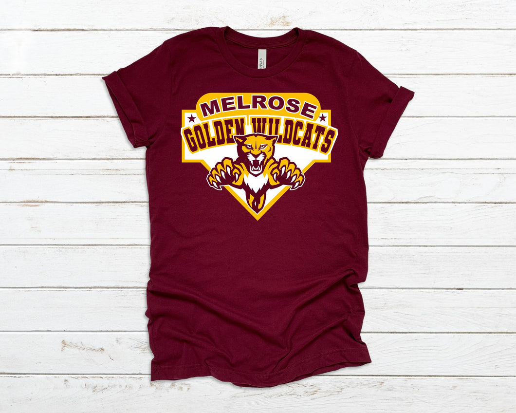 Wildcat tee Melrose Golden Wildcats